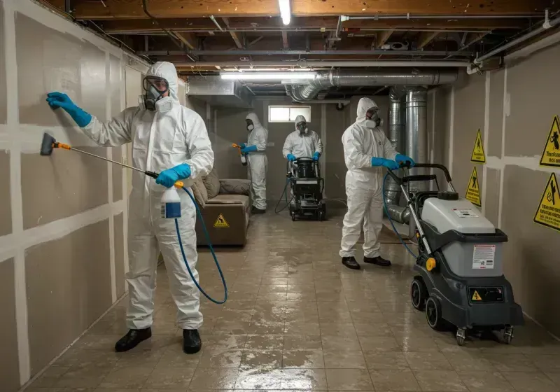 Basement Moisture Removal and Structural Drying process in Belen, NM